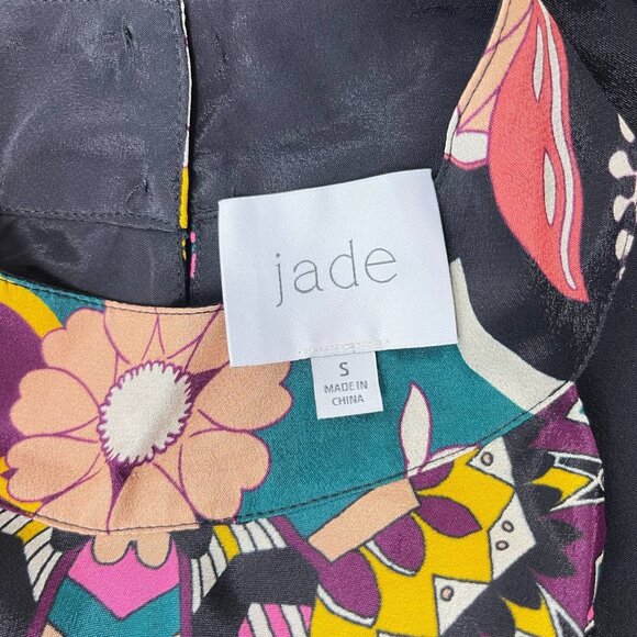 $465 NWOT JOHNNY WAS JADE Silk Blend NADIA Halter Floral Maxi Dress Size S - Picture 9 of 12